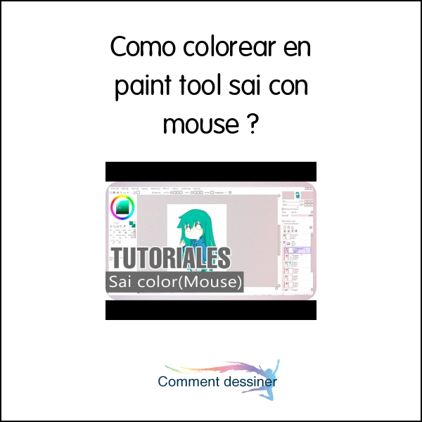 Como colorear en paint tool sai con mouse